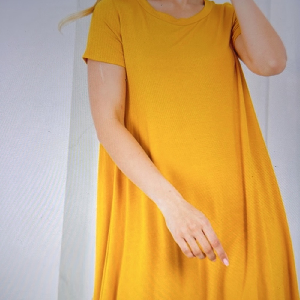 ❣️5|$25❣️Beautiful T shirt dress
Ginger G Mustard Shirt Dress 🌸 🆕 - Picture 7 of 8
